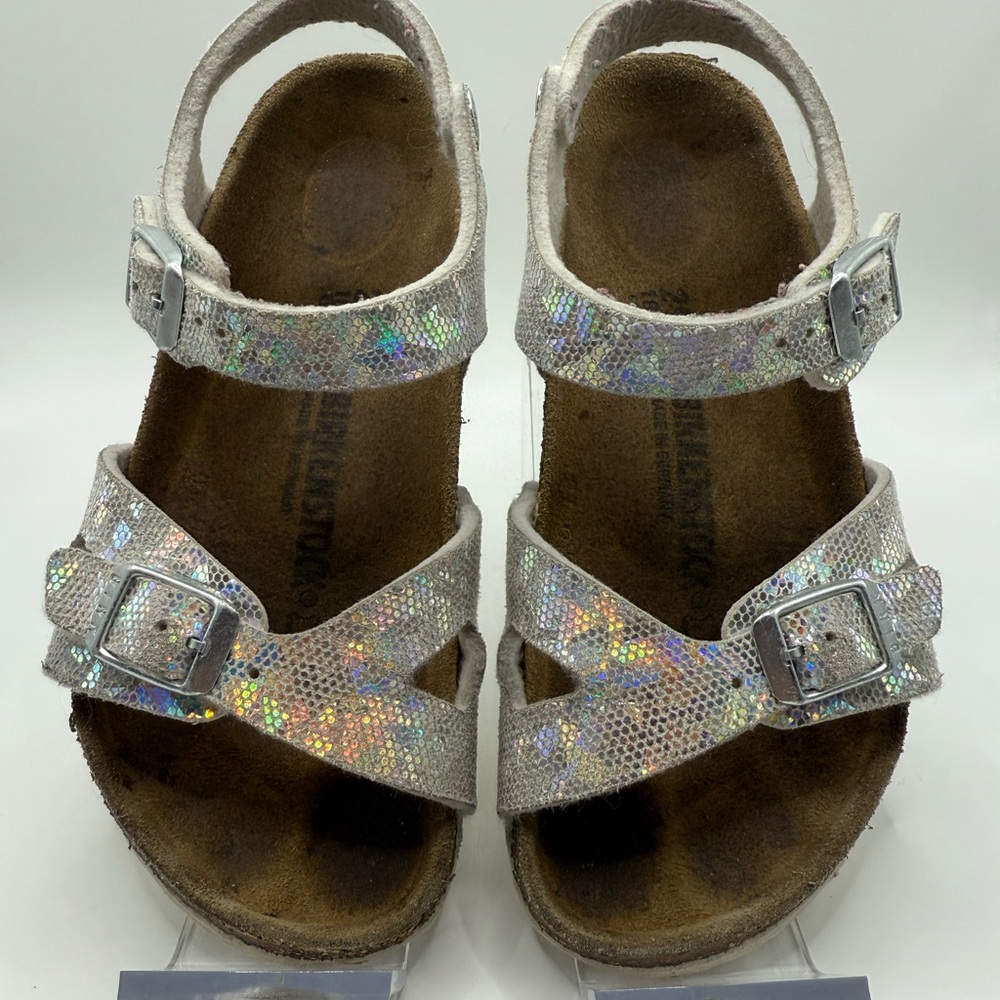 Birkenstock Rio Kids Hologram Silver Sandals